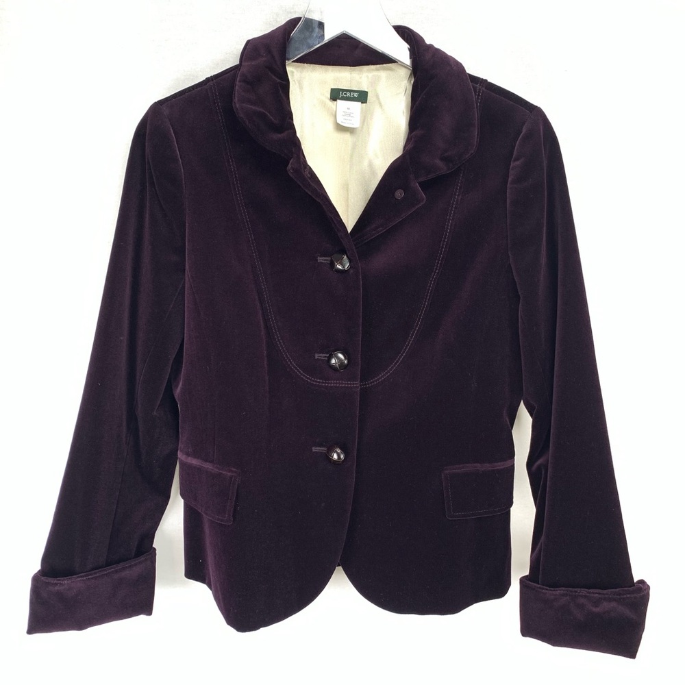 SOLD - J. Crew Velvet Bella Jacket Blazer - Sz 10